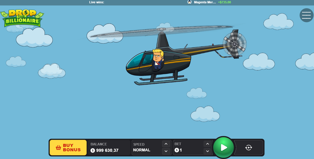 Helikopter wypuszcza miliardera na początku rundy Drop The Billionaire